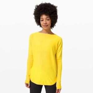 LuluLemon - Take It All In Sweater - Sunlight Yellow - Cotton - Size 8